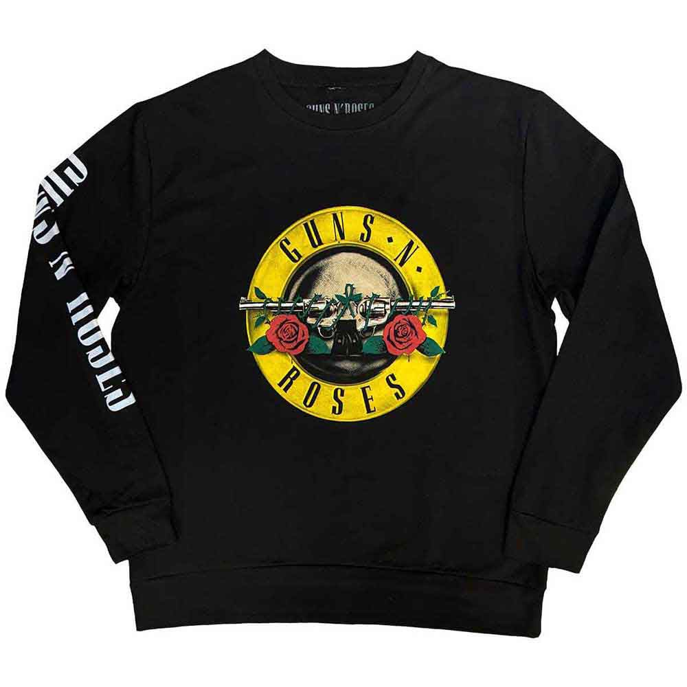 GUNS N ROSES ガンズアンドローゼズ (結成 40周年 ) - Classic Logo / アームプリントあり / 長袖 / Tシャツ / メンズ - PGS